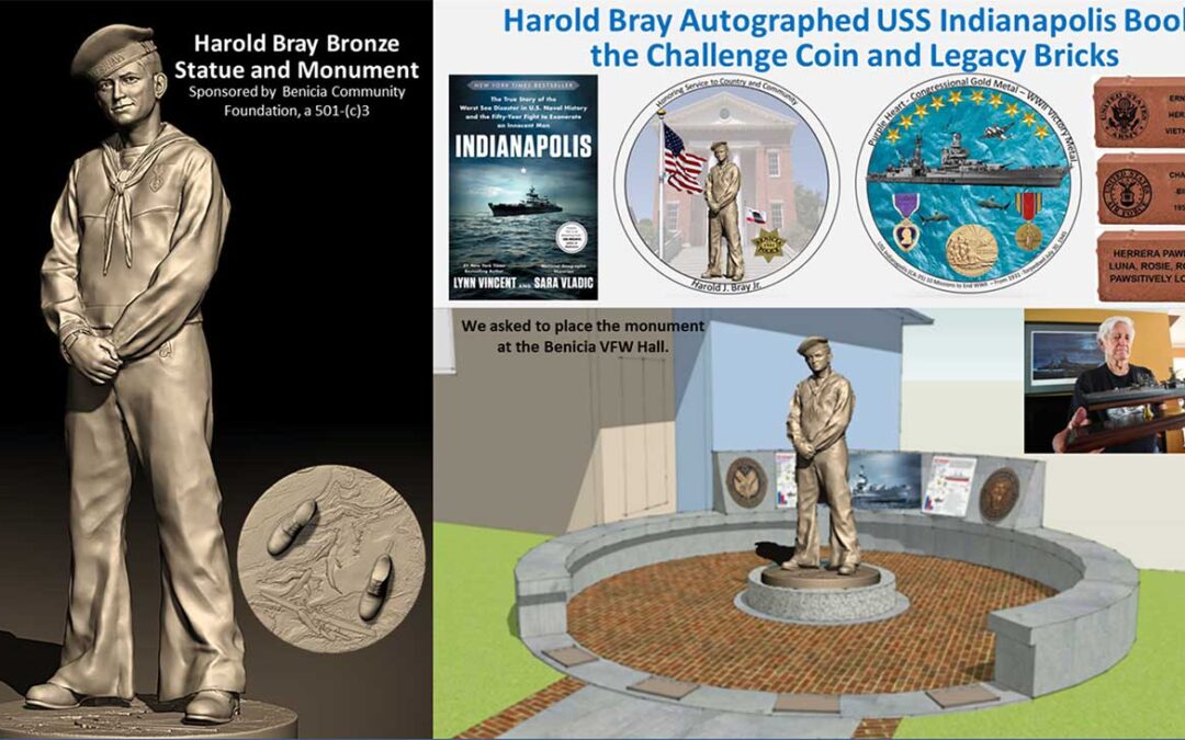 Harold Bray Bronze Statue and Monument – Open to the Public: The Harold Bray Statue Unveiling July 7th, 2023, at 6PM at the Commandants Quarters in front of the Clock Tower